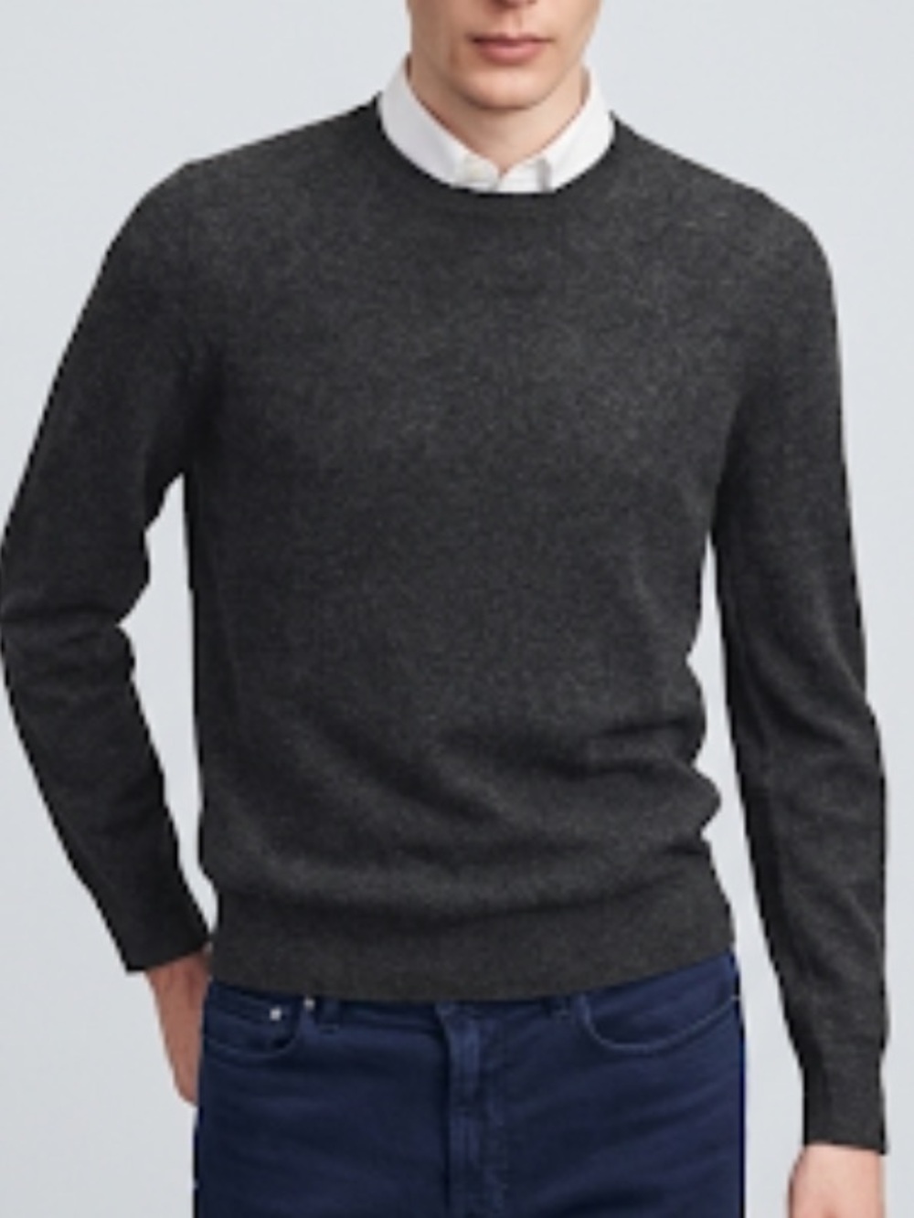 Naadam The Original 100% Mongolian Cashmere Crewneck Sweater Men's In Granite XL